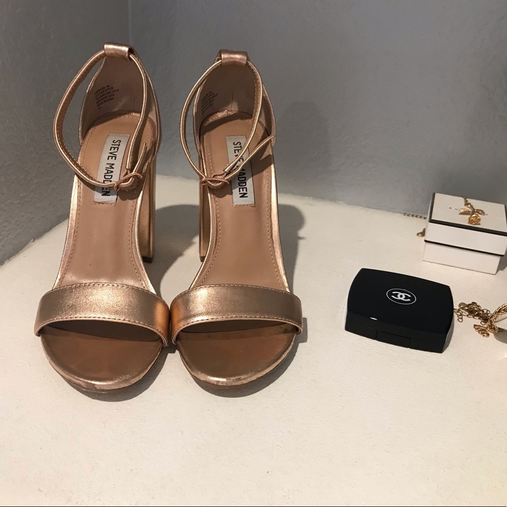 Steve madden heels size 7 rose gold